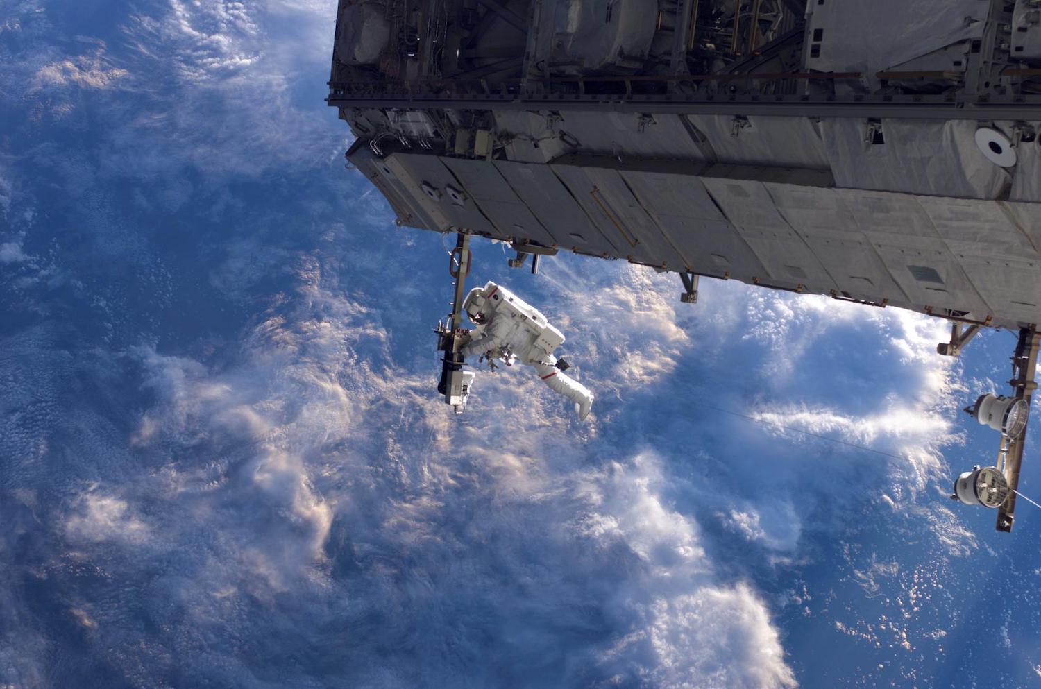 A NASA spacewalk.