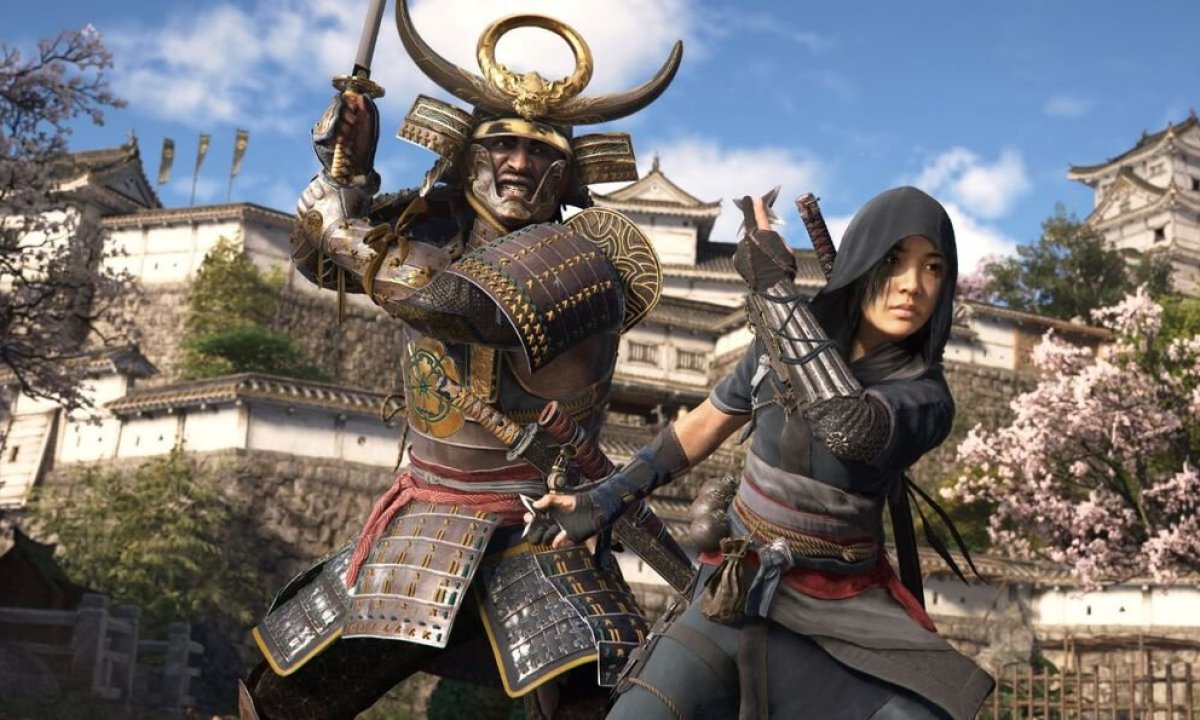 The two heroes of Assassin's Creed Shadows stand side by side.