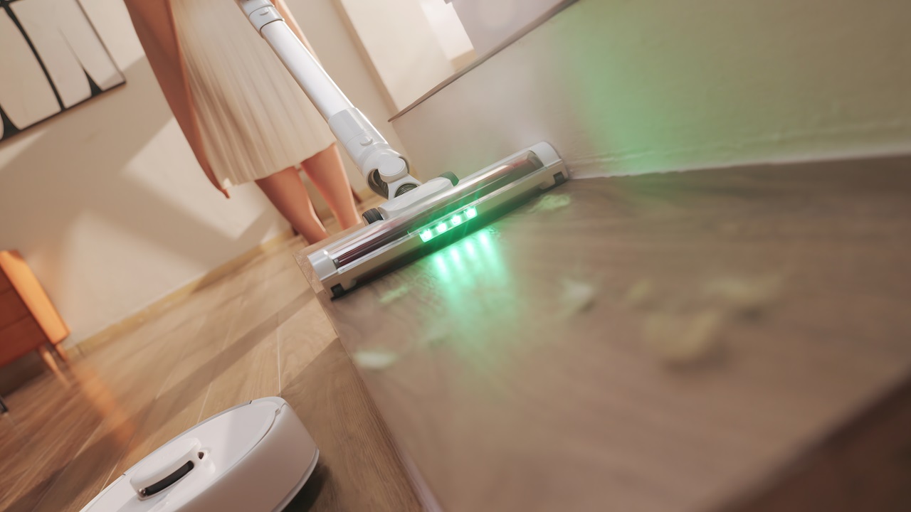 The K10+ Pro and a cordless vacuum