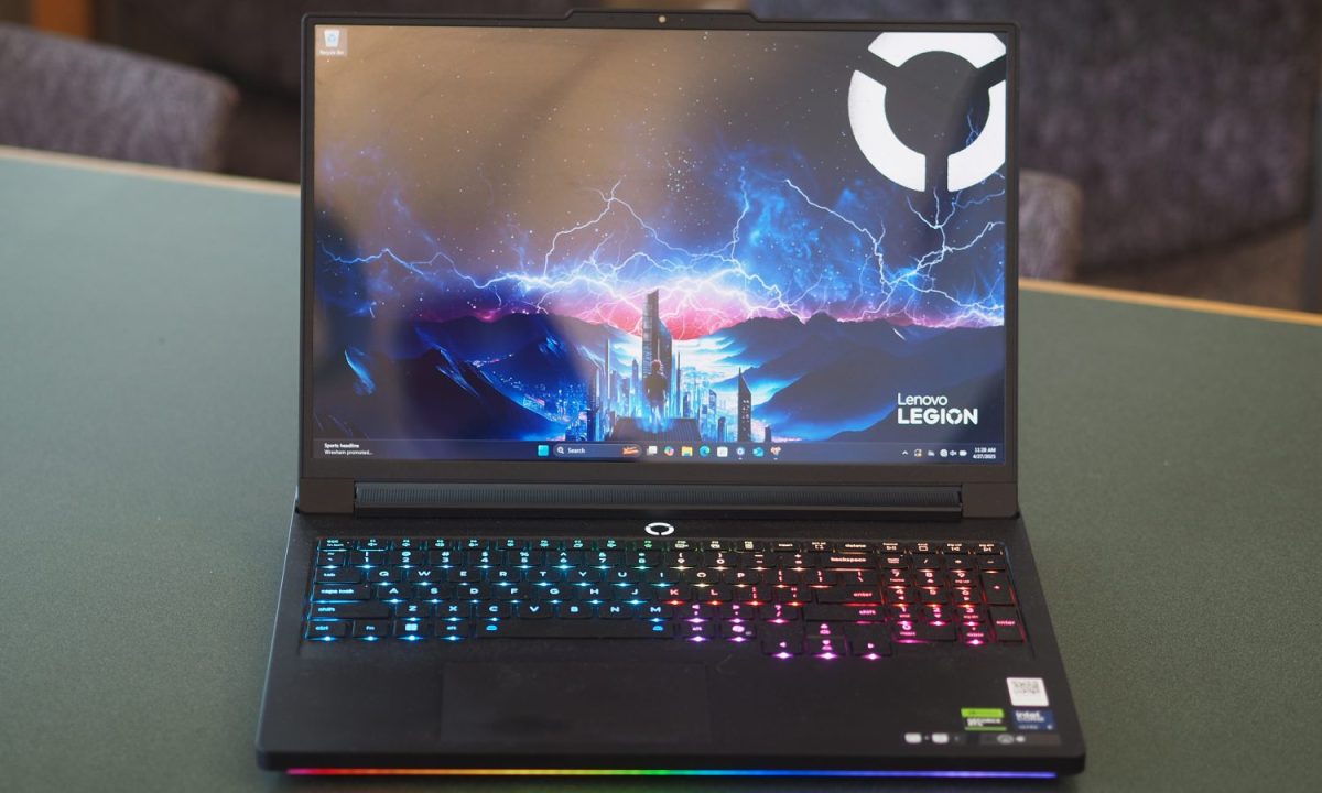 Lenovo Legion Pro 7i 2025 front view showing display and keyboard.